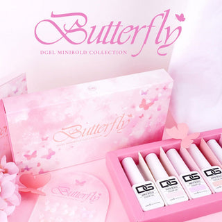Dgel Butterfly Collection - 6 Glitter Color Set