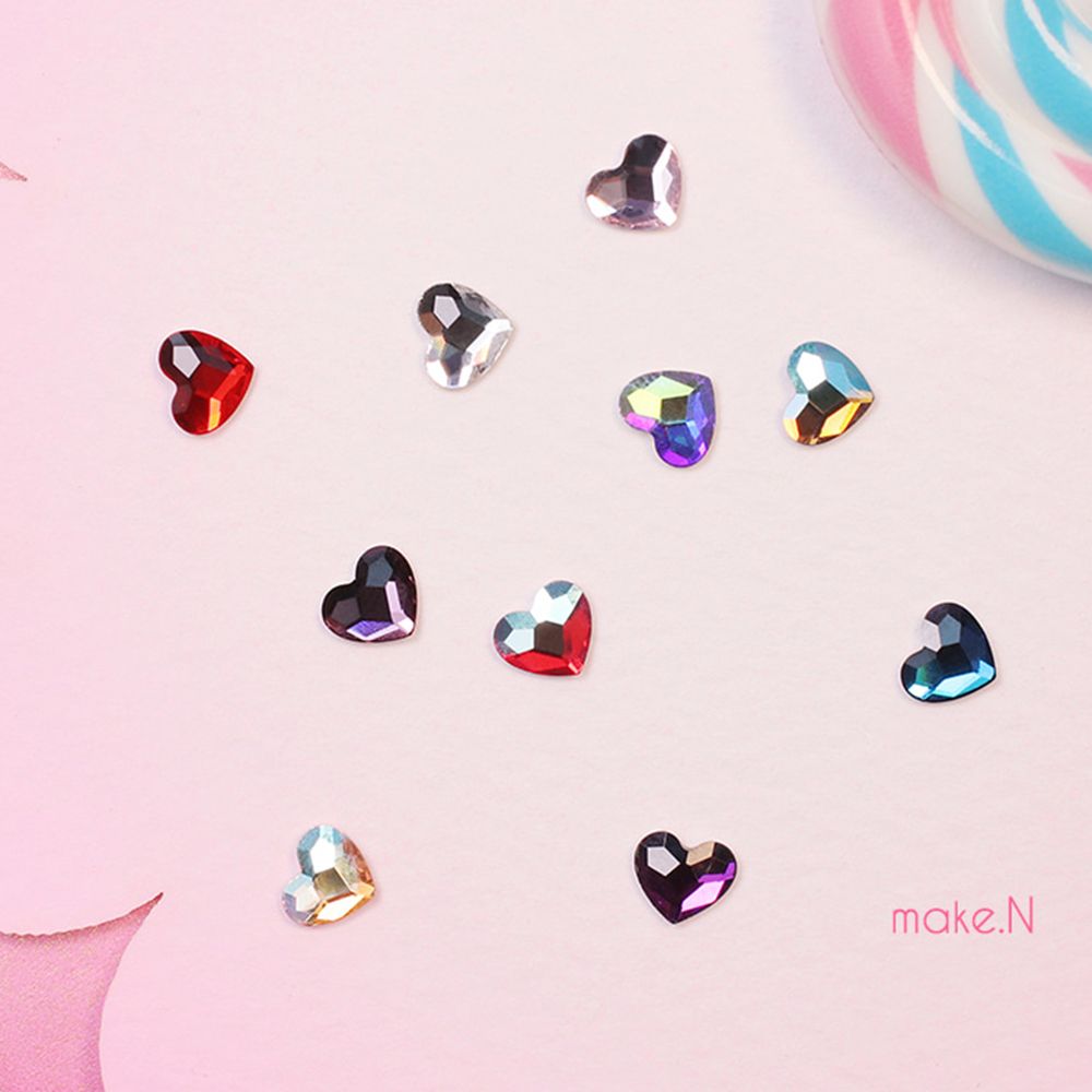 Make.N Swarovski Heart Flat Back Stone (2808) - 1