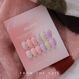 F Gel Fluffy Collection - 6 Glitter Color Set
