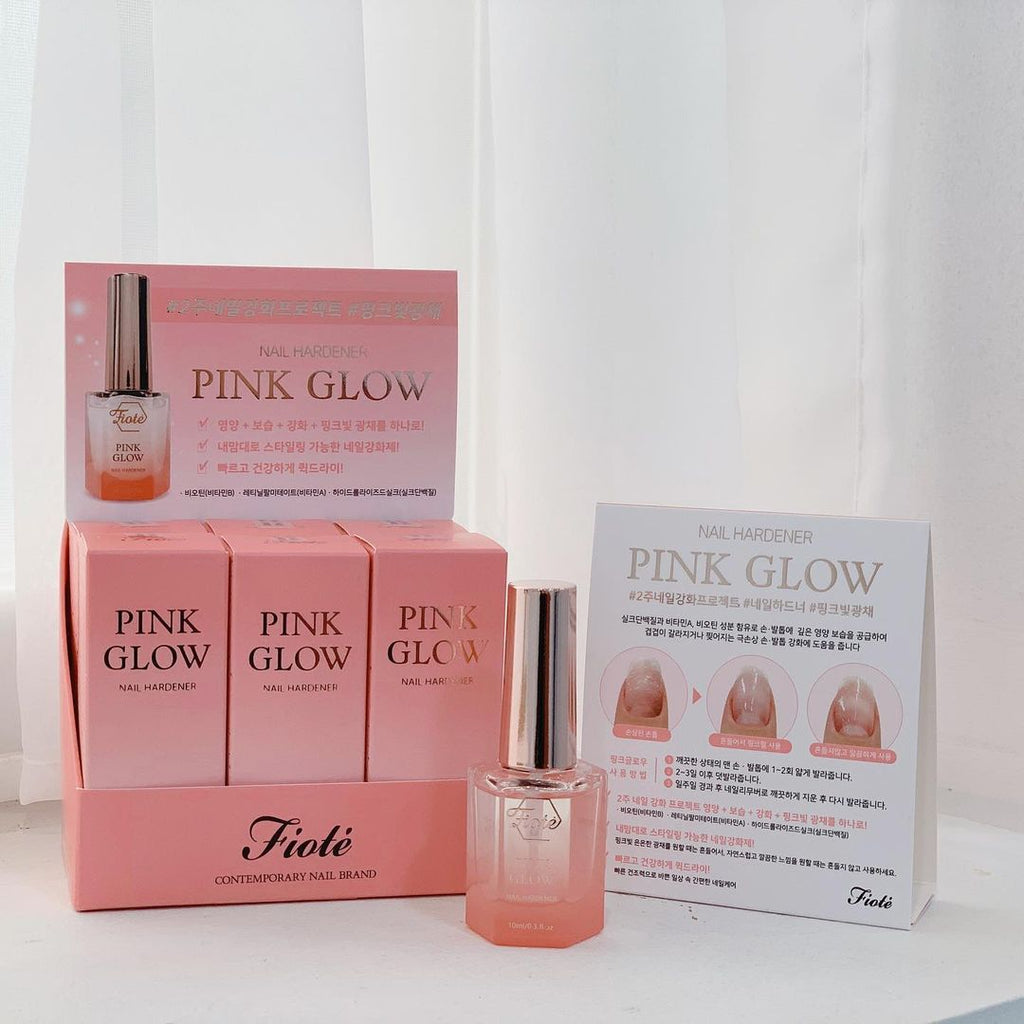 Fiote Pink Glow Nail Hardener 6 bottle set Zillabeau