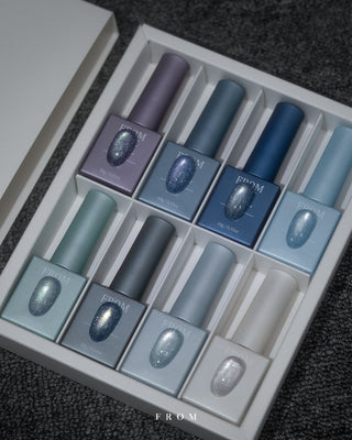 F Gel Denim Collection – 8 Magnetic Glitter Gel