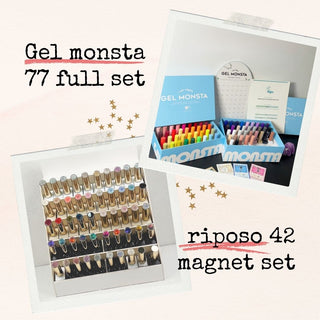 Gel Monsta 77 + Riposo 42 Magnetic Color Full Set