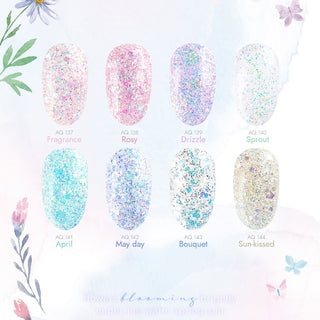 Aurora Queen Blooming Series - 8 Glitter Set