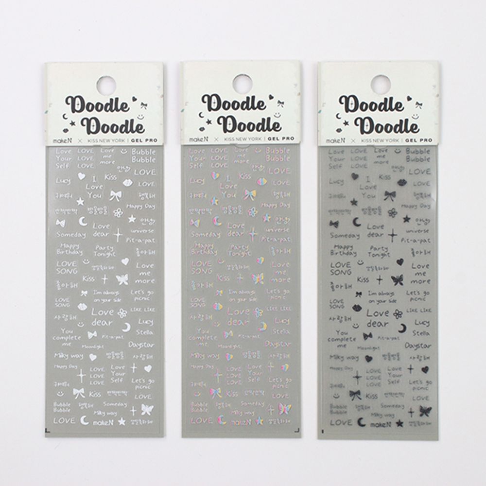 Make.N Doodle Doodle Lettering Stickers - 1