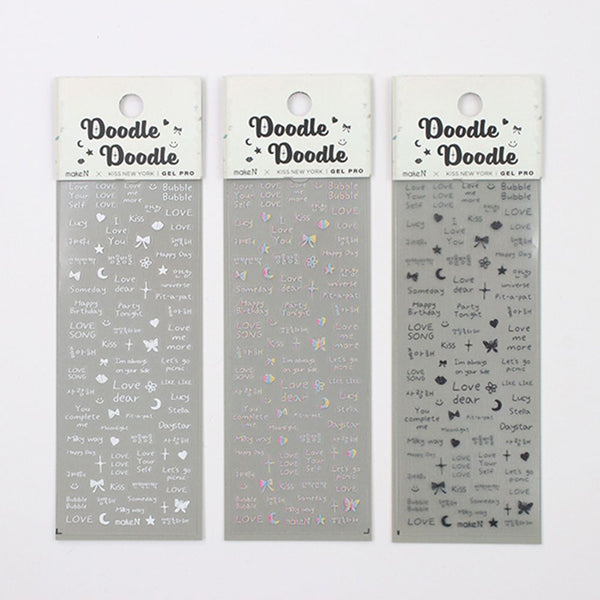 Make.N Doodle Doodle Lettering Nail Stickers
