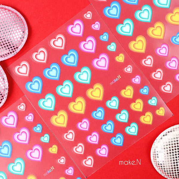 Make.N Heart Beam Nail Stickers