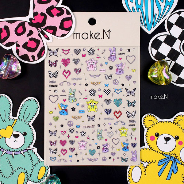 Make.N Funk Bear Nail Stickers