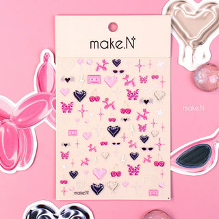 Make.N Pink Funky Stickers - 1
