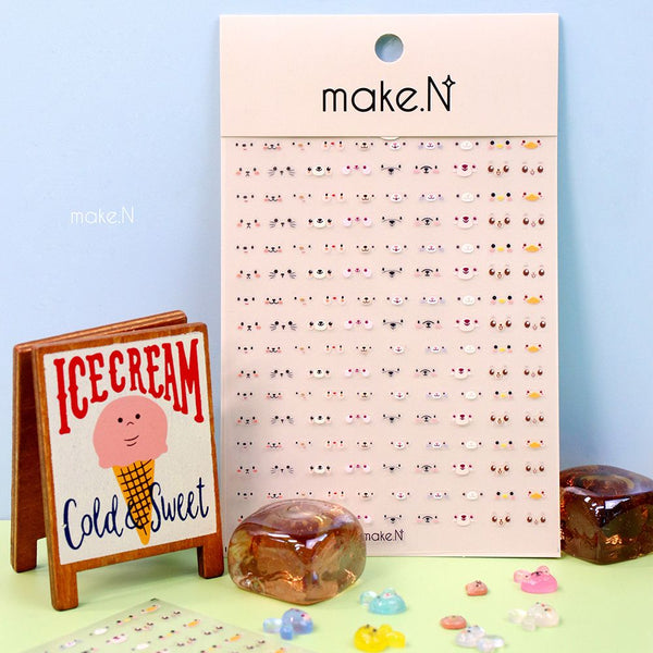Make.N Animal Face Nail Stickers