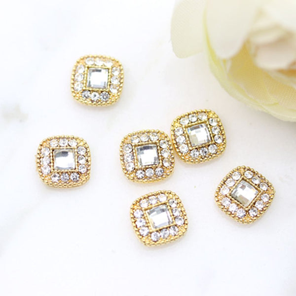 Make.N Nail Charm03 - Crystal Round Square