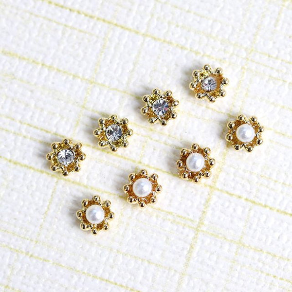 Make.N Nail Charm06 - Mini Gold Flower Bean (2 Types)