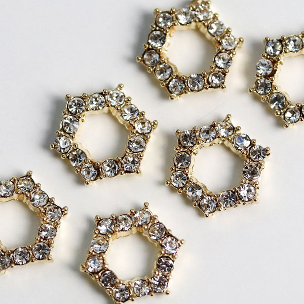 Make.N Nail Charm09 - Simple Hexagon Crystal