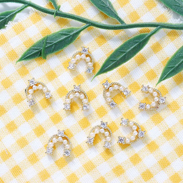 Make.N Pearl U-Shaped Crystal Parts___Charm162 - 1