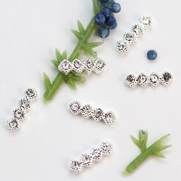 Make.N Nail Charm24 - Four Cubic Bar (Silver)