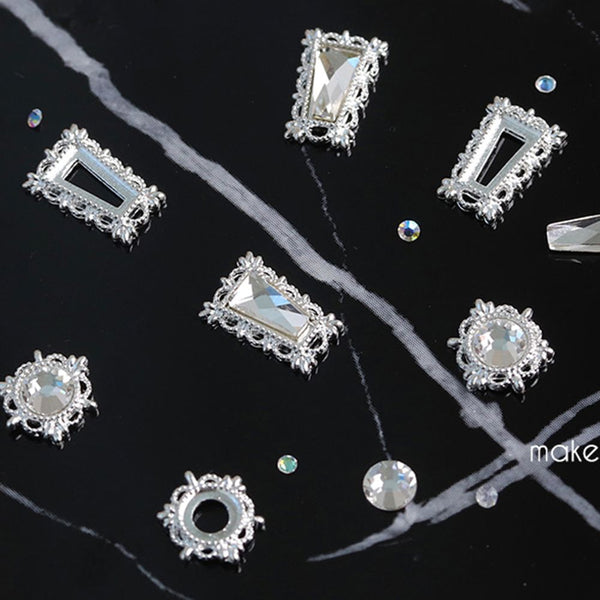 Make.N Nail Charm25 - Mini Lace Swa Stone Frame (6 types)