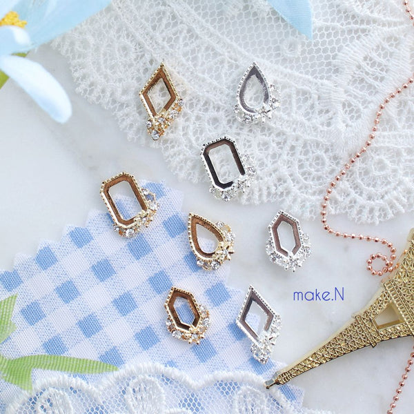 Make.N Nail Charm32 - Crystal Bouquet Swarovski Frame (2 types)