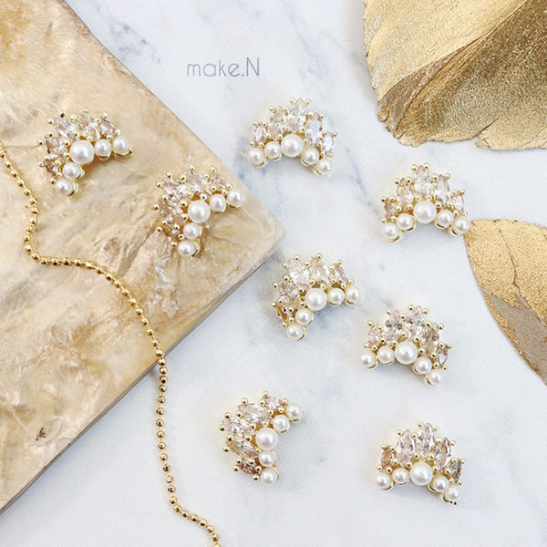 Make.N Crystal Charm28 - Pearl Bunch Crown