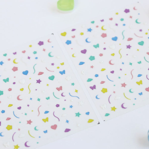 Make.N Round Emboss Nail Stickers