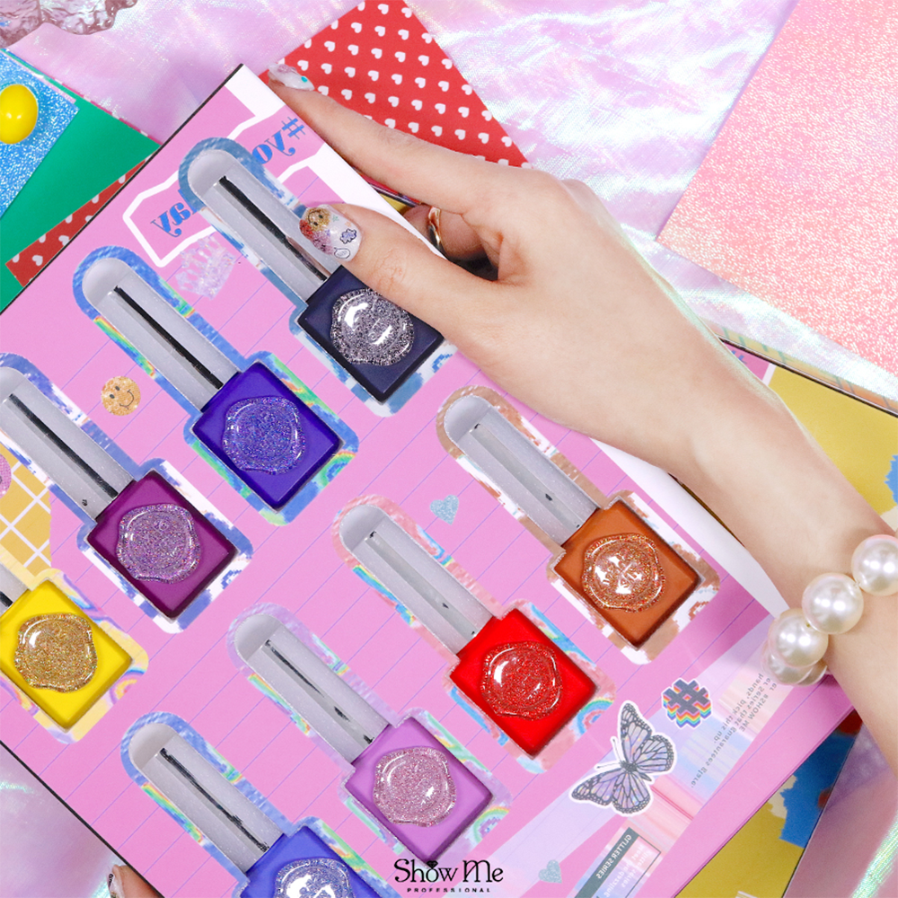 Showme Gel Kitsch's Collection - 8 Reflective Glitter Set – Zillabeau