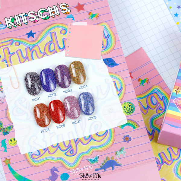 Showme Gel Kitsch's Collection - 8 Reflective Glitter Set