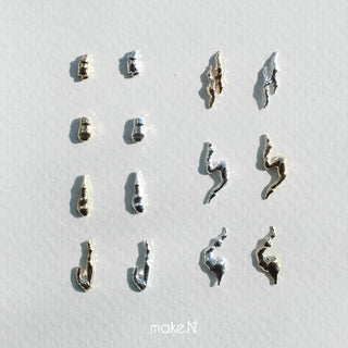 Make.N Nail Charm63 - Natural Emboss Metal Parts - 1