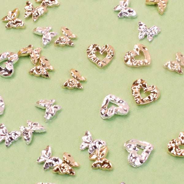 Make.N Nail Charm74 - Fly Metal Heart