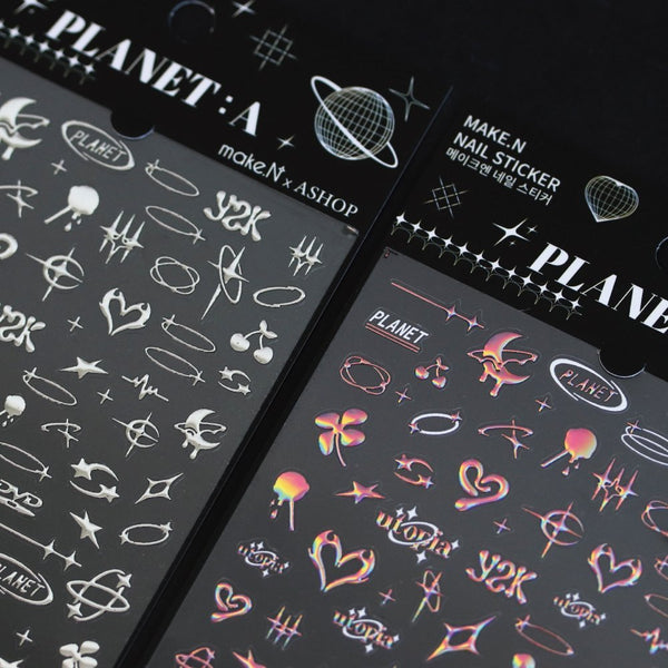 Make.N X ASHOP Planet:A Nail Stickers (2 color)