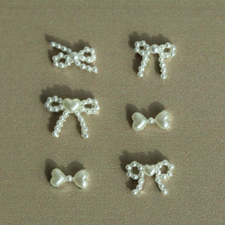 Make.N Nail Charm76 - Handmade Pearl Ribbon Parts - 1