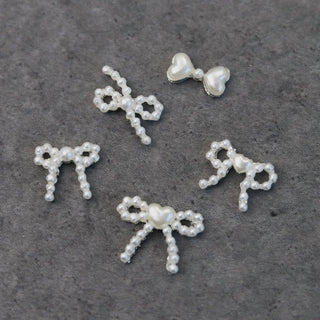 Make.N Nail Charm76 - Handmade Pearl Ribbon Parts - 3