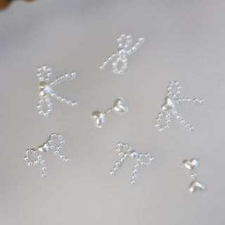 Make.N Nail Charm76 - Handmade Pearl Ribbon Parts - 4