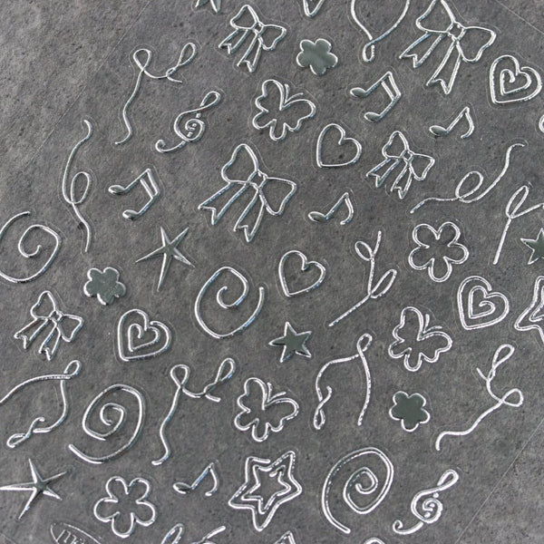 Make.N Silver drawing stickers