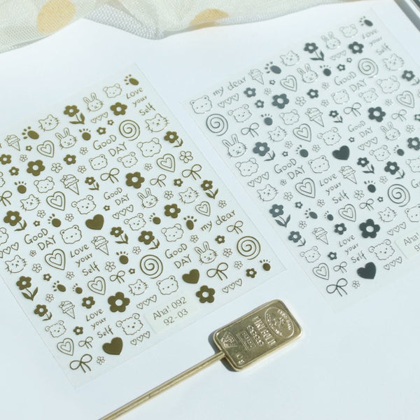 Make.N Metal Animal Line Stickers