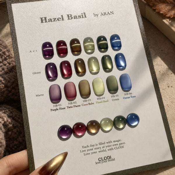 Clodi Hazel Basil Collection – 6-Color Magnetic Gel Set