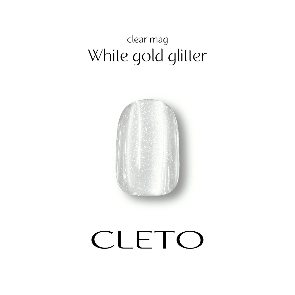 Cleto Clear Mag - White Gold Glitter