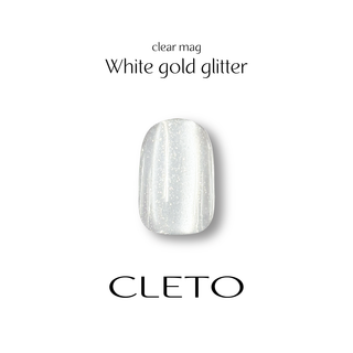 Cleto Clear Mag  - White Gold Glitter