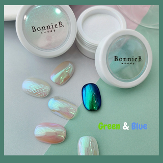 BonnieBee Satin Mirror Powder - Green & Blue