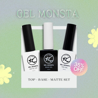 Gel Monsta Base, Top, Matte Top Gel Bundle