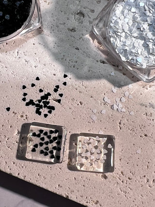 riposo Mini Heart Black&White Set