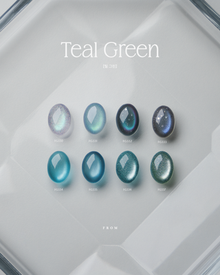 F gel Teal Green Collection – 8 Magnetic Gel Set