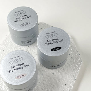 Clodi Art Multi Stamping Gel Set (3 Colors + Scraper + Stamper)