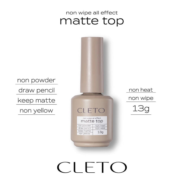 Cleto Non-wipe all-effect matte top