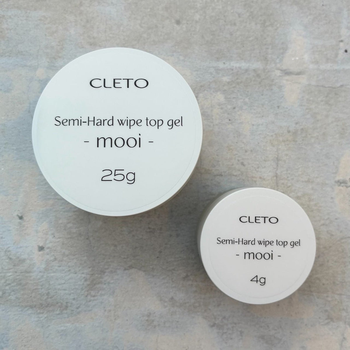 Cleto Semi-Hard wipe top gel -mooi- (4g, 25g)