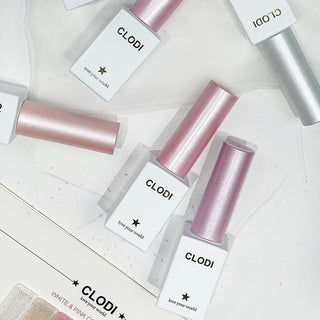 Clodi White & Pink Collection - 6 Glitter Set