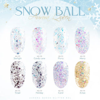 Aurora Queen Snow Ball Series - 8 Glitter Set