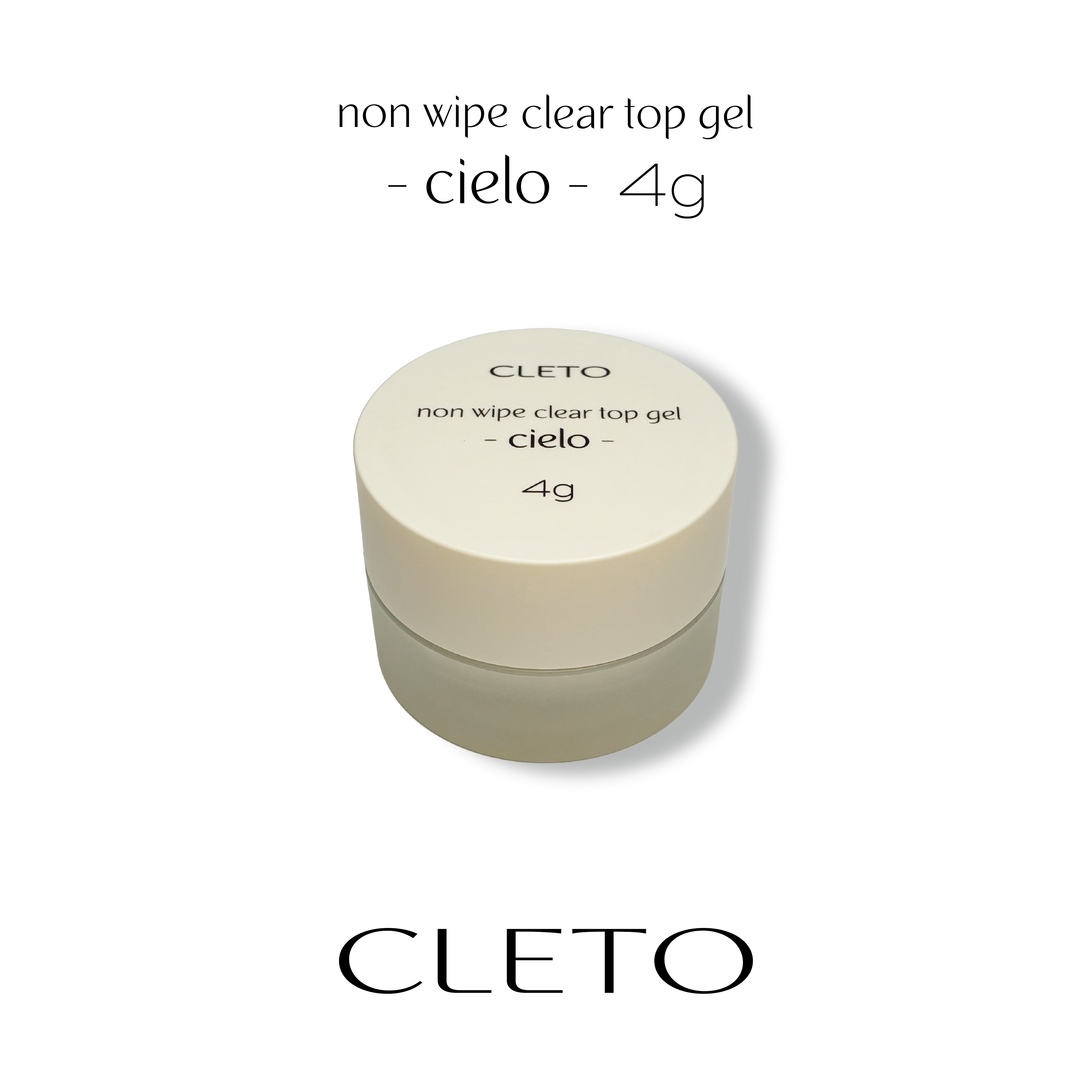 Cleto Non Wipe Clear Top Gel Cielo (4g) – Zillabeau Cleto Non Wipe Clear Top Gel Cielo (4g) – Zillabeau