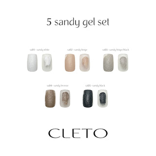 Cleto Sandy Gel 5 Color Set