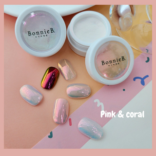 BonnieBee Satin Mirror Powder - Pink & Coral