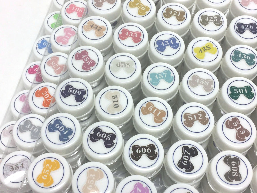 Leafgel Premium 4g color gel pots in a tray