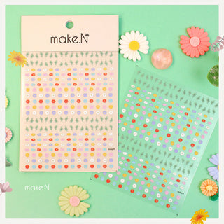 Make.N Embo Pastel Daisy Stickers