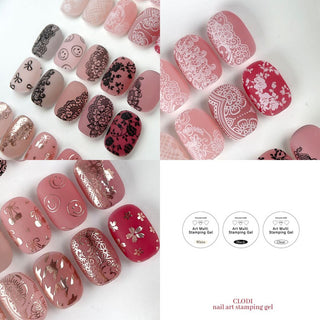 Clodi Art Multi Stamping Gel Set (3 Colors + Scraper + Stamper)